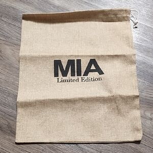 MIA Limited Edition Beige Drawstring Pouch